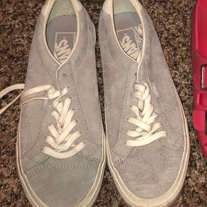 Suede grey Vans size 8.5W wire twice